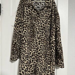 Leopard Print Women's dress shirt